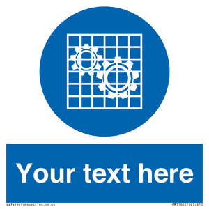 Custom Machine Guards Required Sign